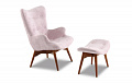 Кресло с оттоманкой Contour, розовый/коричневый